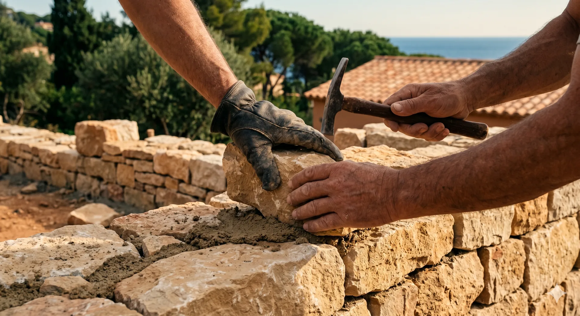 Travail de maçonnerie